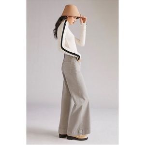 Anthropologie Maeve Gray High Rise Wide Leg Jeans Size 26